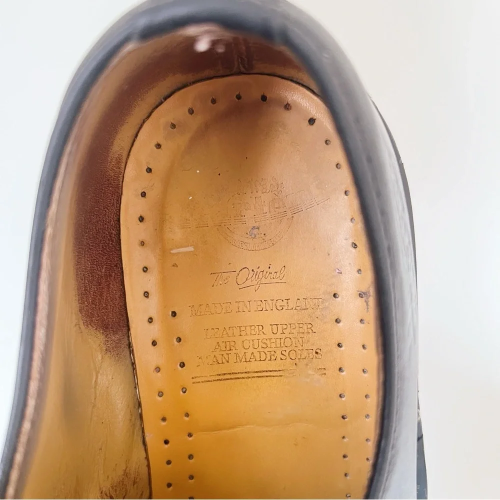 Dr Martens • vintage 8266 black leather platform shoes oxford chunky sole MIE